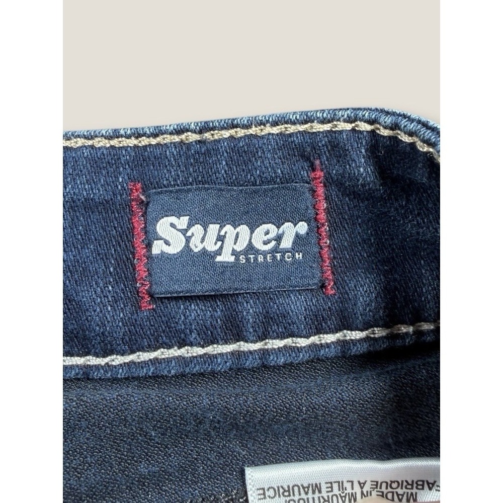Silver Jeans Suki High Capri 28 W28 L24 Dark Wash Stretch Denim Thick Stitch - Picture 3 of 12